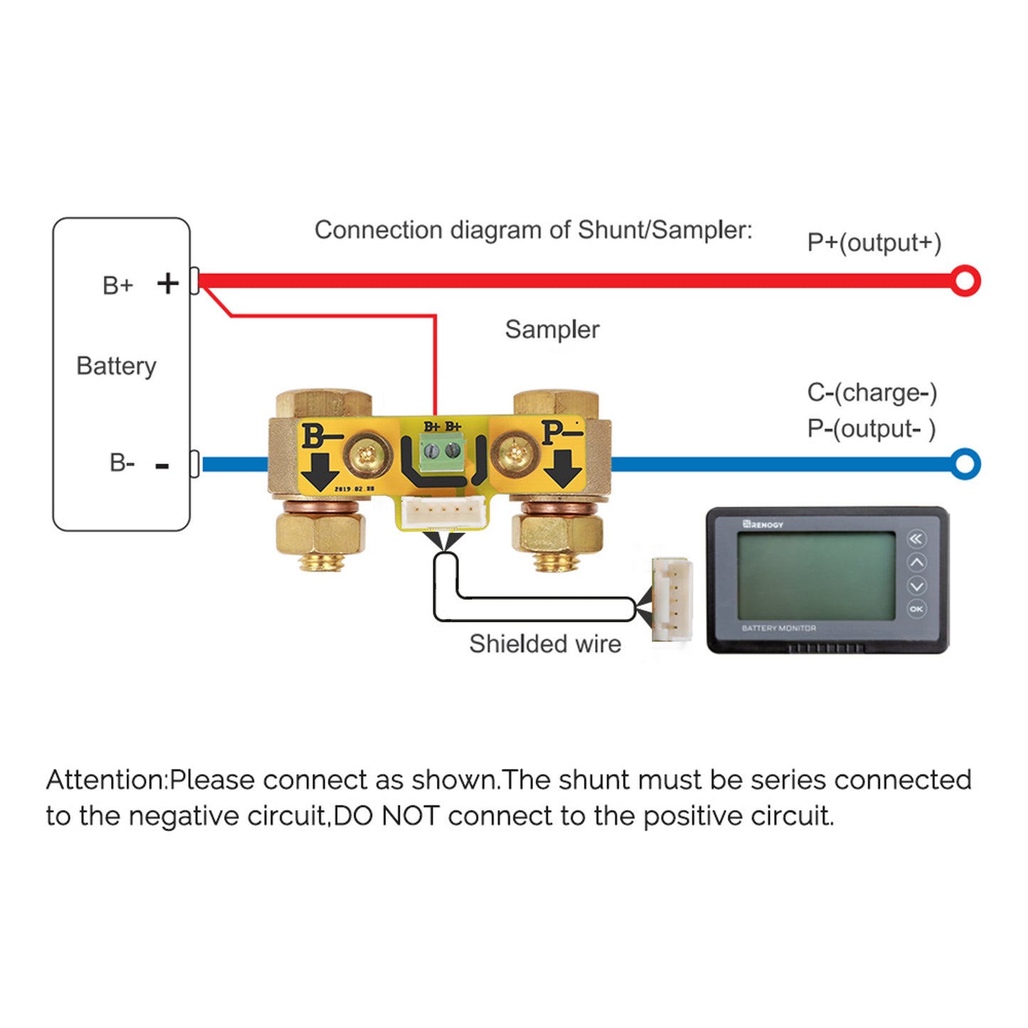 500A Battery Monitor with Shunt