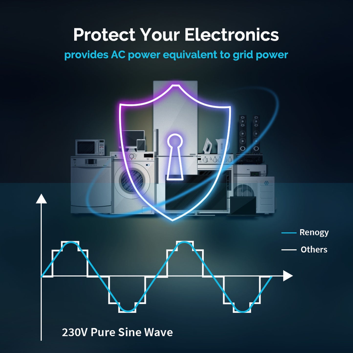 3000W 12V Pure Sine Wave Inverter Charger w/ LCD