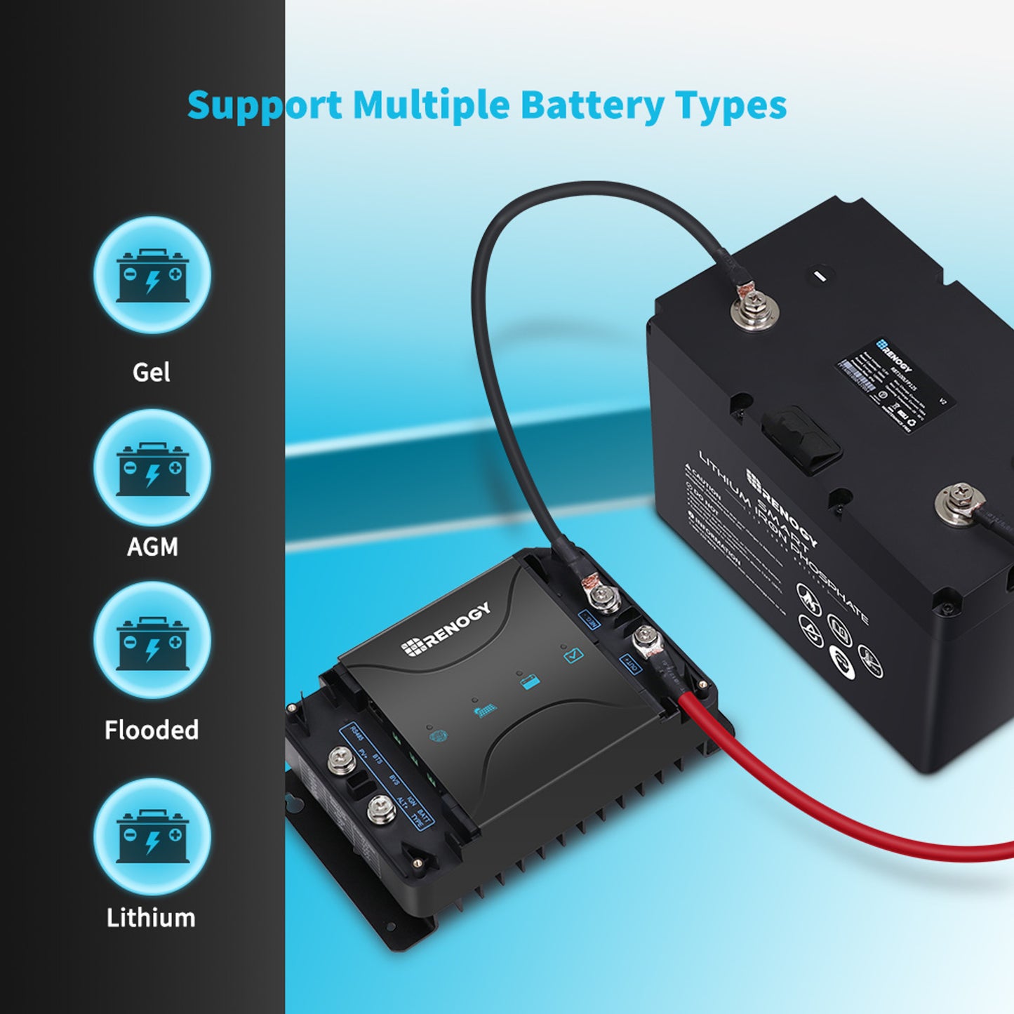 DCC30S 12V 30A Dual Input DC to DC Battery Charger with MPPT