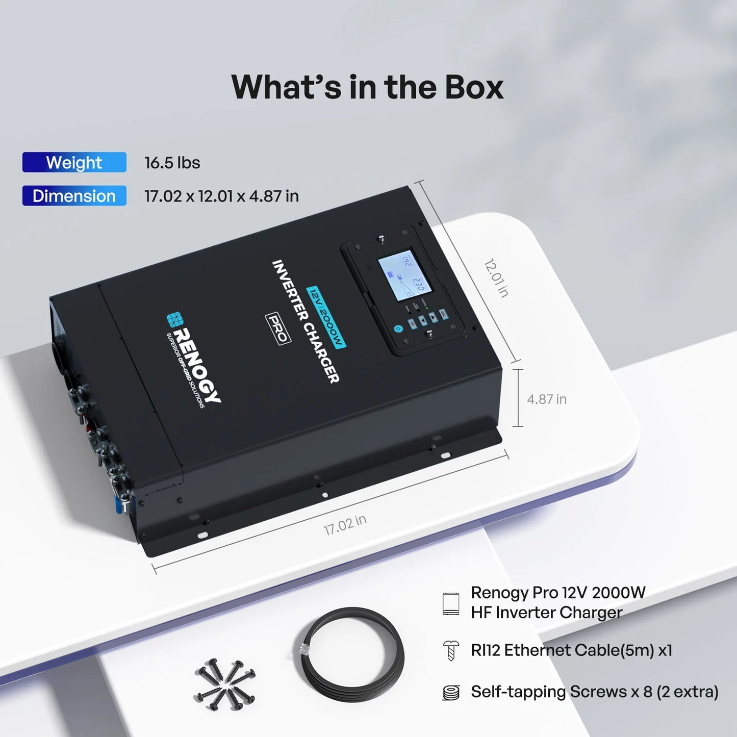 RENOGY PRO | 2000W/80A Inverter charger