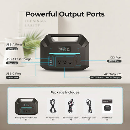 Renogy Portable Power Station 500