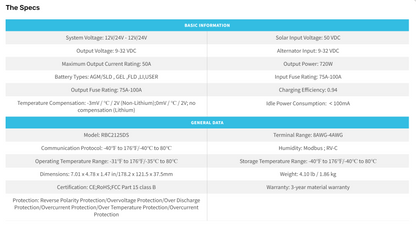 Renogy IP67 50A DC-DC Battery Charger with MPPT