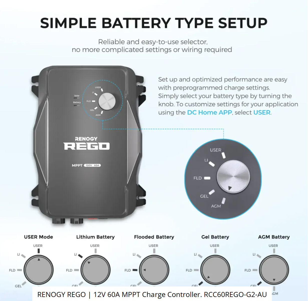 RENOGY REGO 12V 60A MPPT Charge Controller