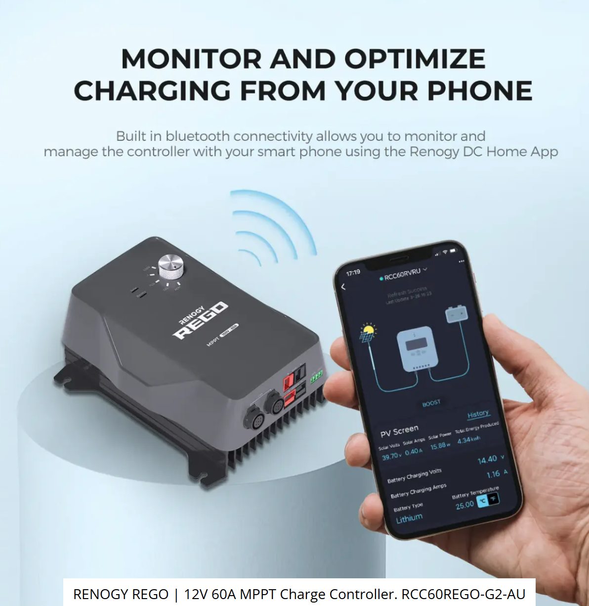 RENOGY REGO 12V 60A MPPT Charge Controller
