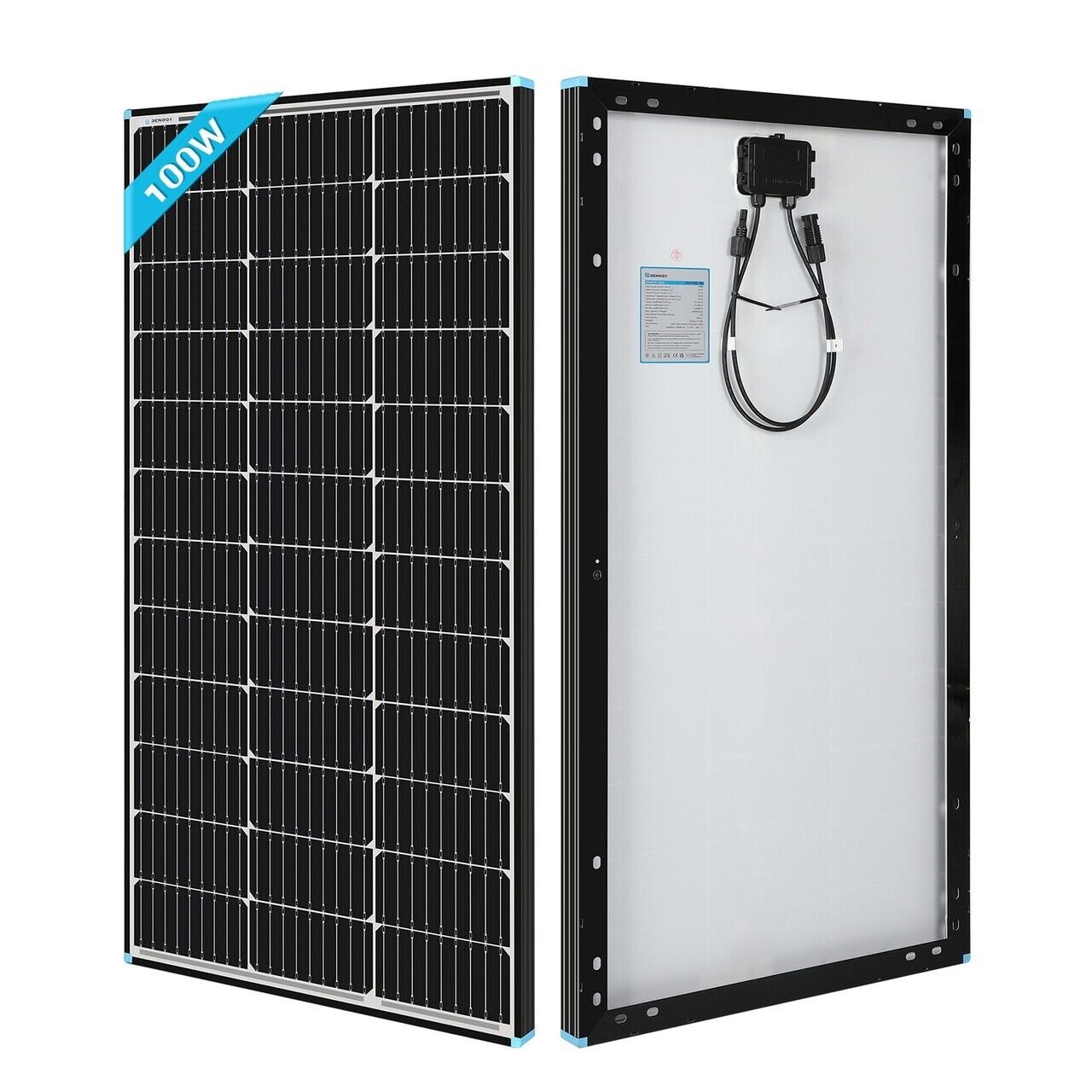 100W Rigid Black Solar Panel